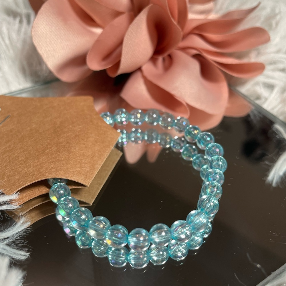 Blue y2k Bead Bracelet